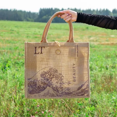 Сумка-шоппер (материал джут) 40х35х14см, max нагрузка 10кг