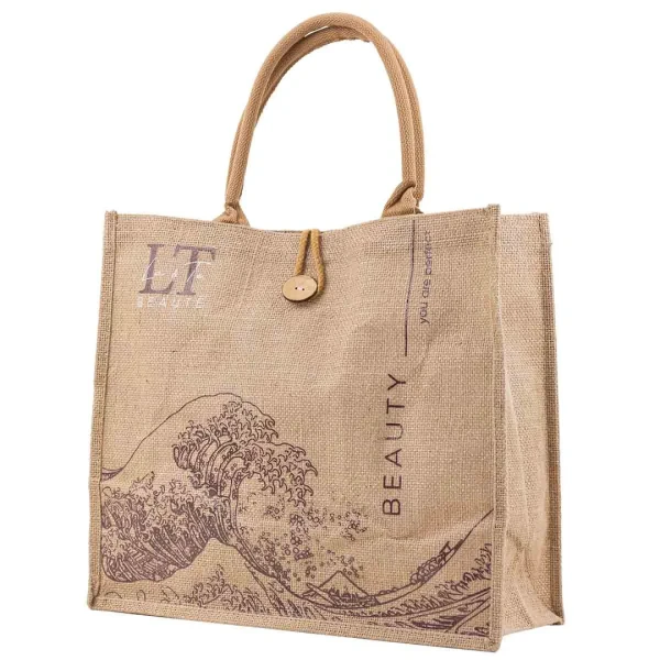 Сумка-шоппер (материал джут) 40х35х14см, max нагрузка 10кг