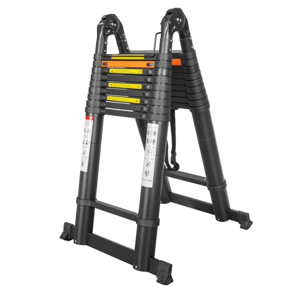 Лестница-стремянка телескопическая алюм. бытовая 4+4м (10+10 ступ.)