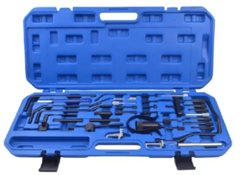 Набор фиксаторов для обслуживания двигателяСitroen, Peugeot(1.0,1.1,1.4,1.6,1.8,1.9,2.0, 1.4,1.5,1.7,1.8,1.9,2.2,2.5D/TD/TDI1.4,1.6,2.0,2.2HDI)в кейсе