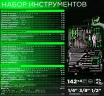 Набор инструментов 142+4пр. 1/4'', 3/8'', 1/2''(6гр.)