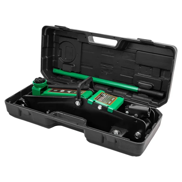 Домкрат подкатной гидравлический 2,5т с резиновой накладкой (h min 135мм, h max 387мм) в кейсе,без фиксации