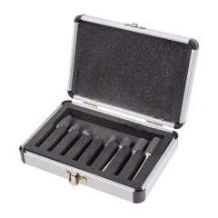 Набор шарошек металлических разнопрофильных по металлу ''PROFI''8пр.(Ø хвостовика 6мм),в аллюм. кейсе