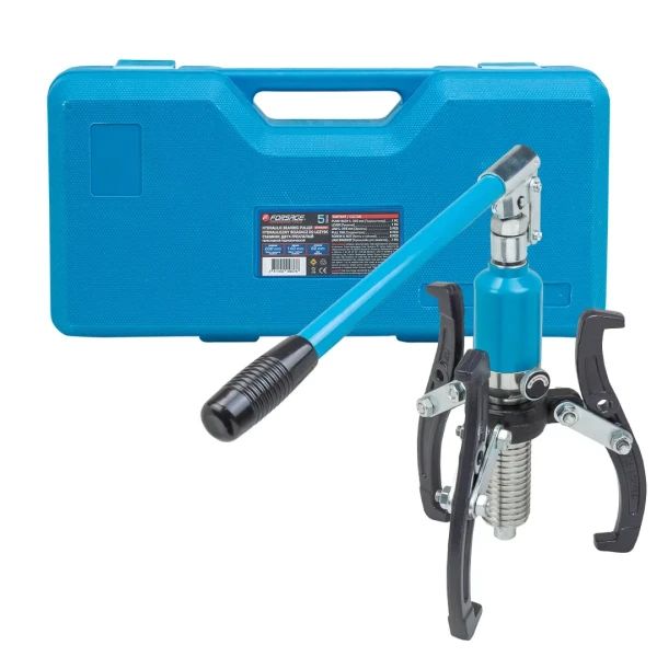 Съемник двух-трехлапый переставной гидравлический 5т(Ø захвата:50-200мм,мах. глубина захвата-140мм,ход штока-50мм)в кейсе