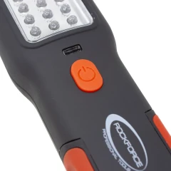 Лампа светодиодная аккумуляторная(2магнита,2крючка,180гр.,боковой свет 3W30LED,торцевой свет1W1LED,3.7V,1800mAh,зарядка12/220V,защита гнезда зарядки)