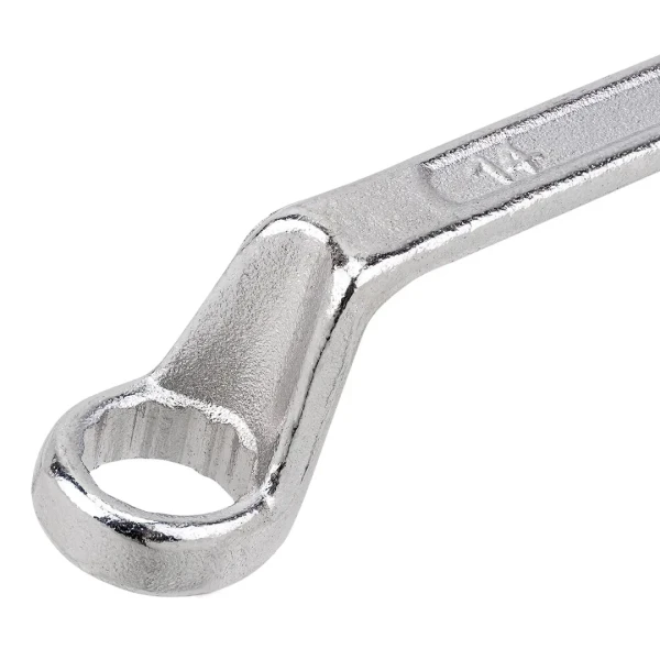 Ключи накидные, отогнутые на 75град., набор 6пр. (6х7, 8х9, 10х11, 12х13, 14х15, 17х19мм)