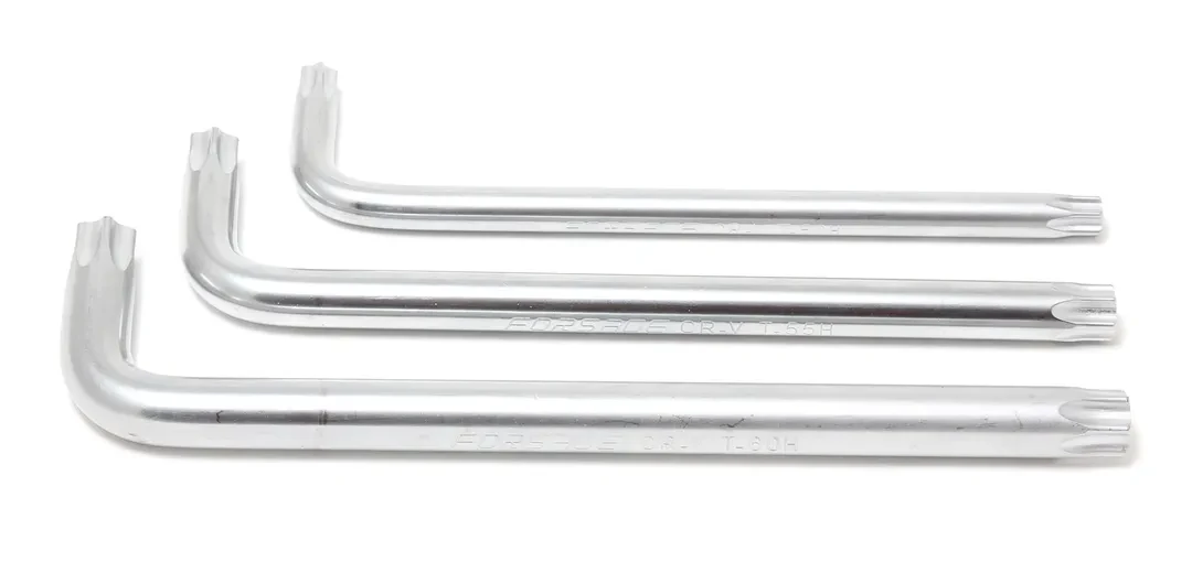 Ключ Г-образный TORX экстра длинный T-30H с отверстием