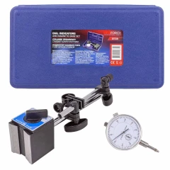 Индикатор часового типа с магнитной стойкой (0-10мм, погрешность-0,01мм), в пласт.кейсе