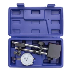 Индикатор часового типа с магнитной стойкой (0-10мм, погрешность-0,01мм), в пласт.кейсе