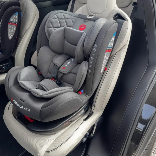 Автокресло детское 0-36 кг, поворотный механизм 360°, с ISOFIX