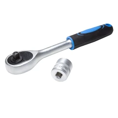 Набор головок и головок-бит с трещоткой в пласт. держателе 22пр. 1/4''(5-14мм, 6-гран.)