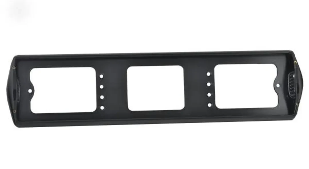 Рамка для номера АВ-002В с боковой подсветкой чёрная