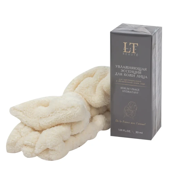 Набор (Увлажняющая эссенция для кожи лица,30мл LT-1848,Повязка на голову-бант (белая),пакет 200*250)