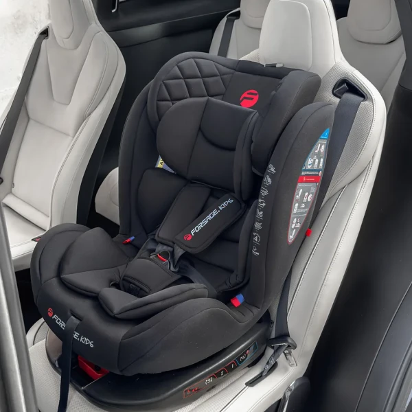 Автокресло детское 0-36 кг, поворотный механизм 360°, с ISOFIX
