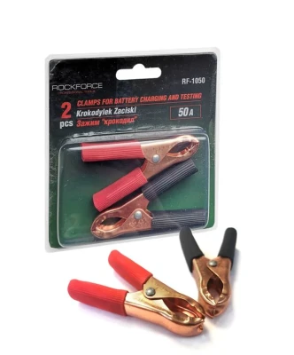 Зажимы для зарядки и тестирования аккумулятора 50A, в блистере