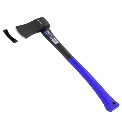 Топор с фиберглассовой ручкой и резиновой противоскользящей накладкой (1100г,L-690мм)