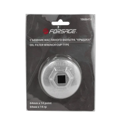 Съемник масляного фильтра ''крышка''64мм х 14гр