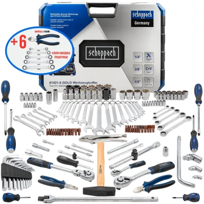 Набор инструментов 142+6 пр.1/4''3/8''1/2''(6-гр.)(4-32мм)