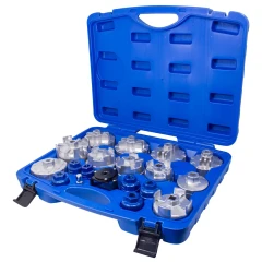 Набор съемников масляных фильтров,19пр.(съемник ''краб''-1шт, съемник ''крышка''-17шт)