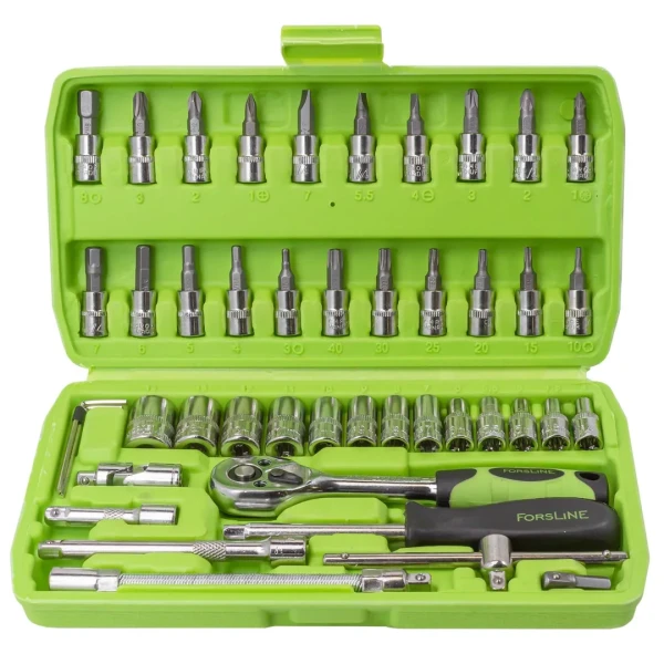 Набор инструментов 46пр. 1/4''(6гр.)