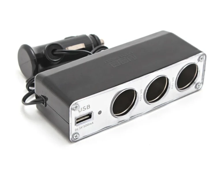 Разветвитель прикуривателя PS-357(WF-0096) (3 гнезда, 1 USB 0.5А)