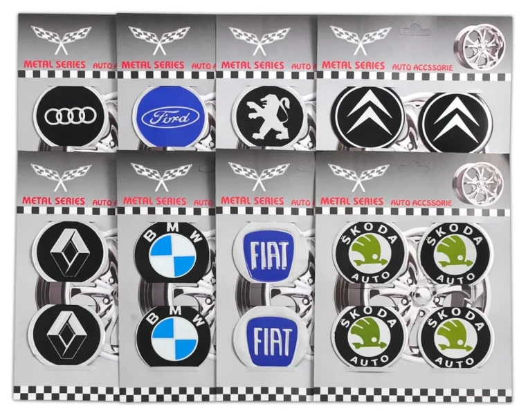 Наклейки на колпак 55мм Honda 4пр (металл)