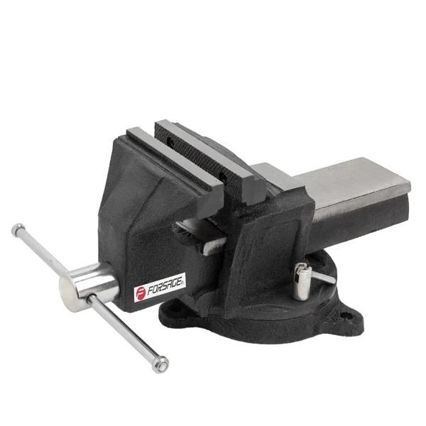 Тиски стальные усиленные поворотные с наковальней 3''-80мм