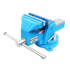 Тиски стальные усиленные поворотные с наковальней 3''-80мм