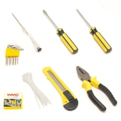 Набор инструментов 42пр(отвертки:РН2,SL5.5мм, плоскогубцы 145мм, ключи 6гр Г-обр:2-6мм,рулетка 1м, контролька,нож канц.,хомуты)в кейсе