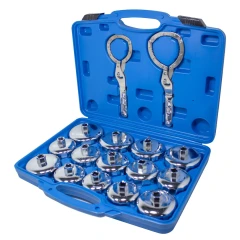 Набор съемников масляных фильтров 1/2'',16пр.(67,64,72.5,74.5мм-14гр,73,75,79,79.5,89,91,92,101мм-15гр,75.5мм-12гр,86.5мм-18гр),в кейсе