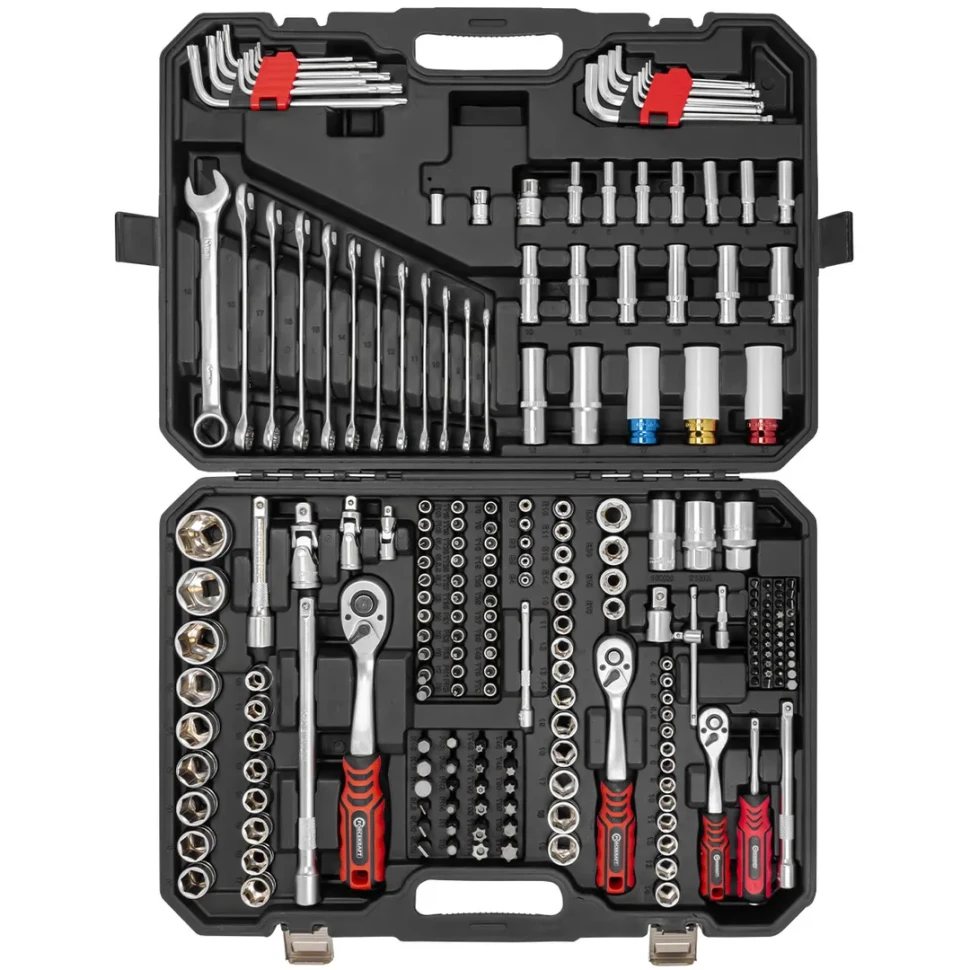 Набор инструментов 222 пр.1/4''3/8''1/2''(6-гр.)(4-32мм)