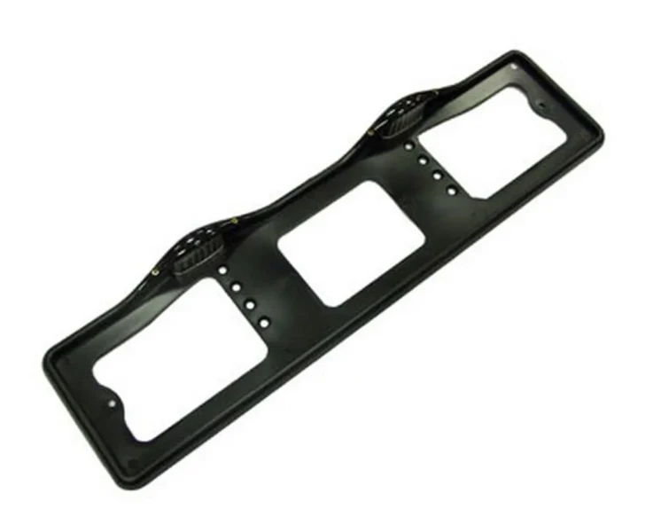 Рамка для номера АВ-001В с верхней подсветкой чёрная