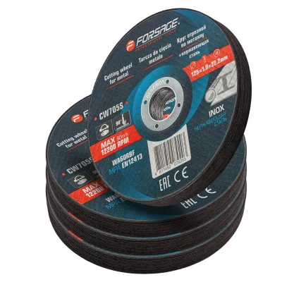 Круг отрезной по металлу и нержавеющей стали 125x1.0x22.2мм (к-т 40 шт)