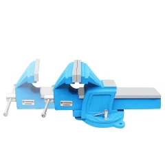 Тиски стальные усиленные поворотные с наковальней 6''-150мм