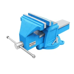Тиски стальные усиленные поворотные с наковальней 6''-150мм