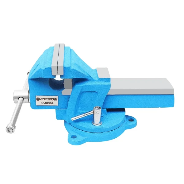 Тиски стальные усиленные поворотные с наковальней 4''-100мм