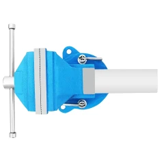 Тиски стальные усиленные поворотные с наковальней 4''-100мм