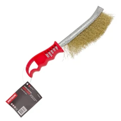 Щетка ручная по металлу с пластиковой ручкой(L общ-260мм, L раб.-140мм)