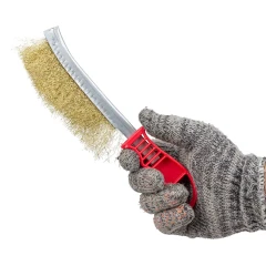 Щетка ручная по металлу с пластиковой ручкой(L общ-260мм, L раб.-140мм)