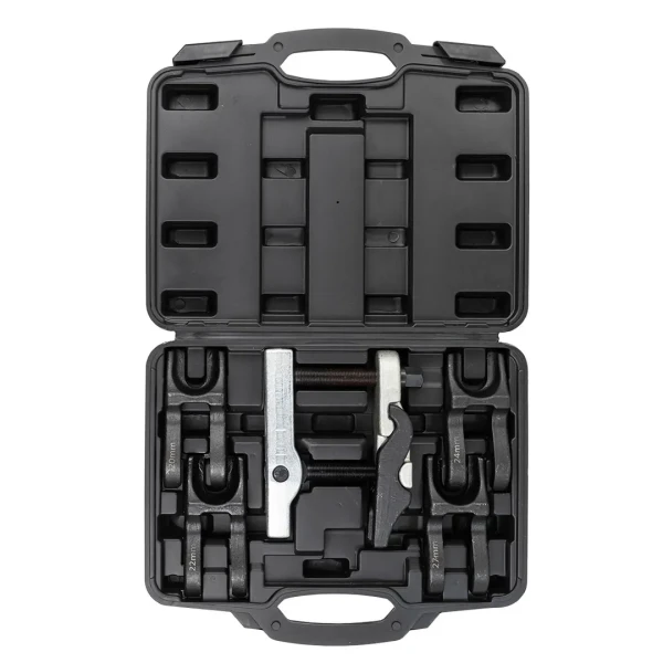 Съемник шаровых опор в комплекте со сменными ''губками''(размер зева: 20, 22, 24, 27, 30мм) 6пр, в кейсе