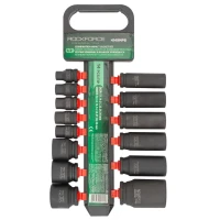 Набор головок ударных комбинированный 14пр.,1/2''(короткие:10,12-15,27,30,32мм,глубокие:17,19,21,22,24,36мм),на пластиковом держателе