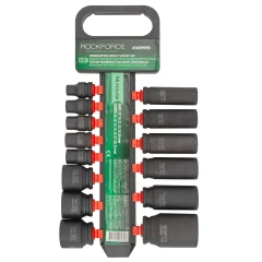 Набор головок ударных комбинированный 14пр.,1/2''(короткие:10,12-15,27,30,32мм,глубокие:17,19,21,22,24,36мм),на пластиковом держателе