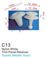 Клипса для крепления внутренней обшивки а/м Тойота пластиковая (100шт/уп.)