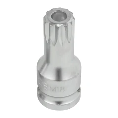 Головка-бита SPLINE, с отверстием M18 (L-60мм)1/2''