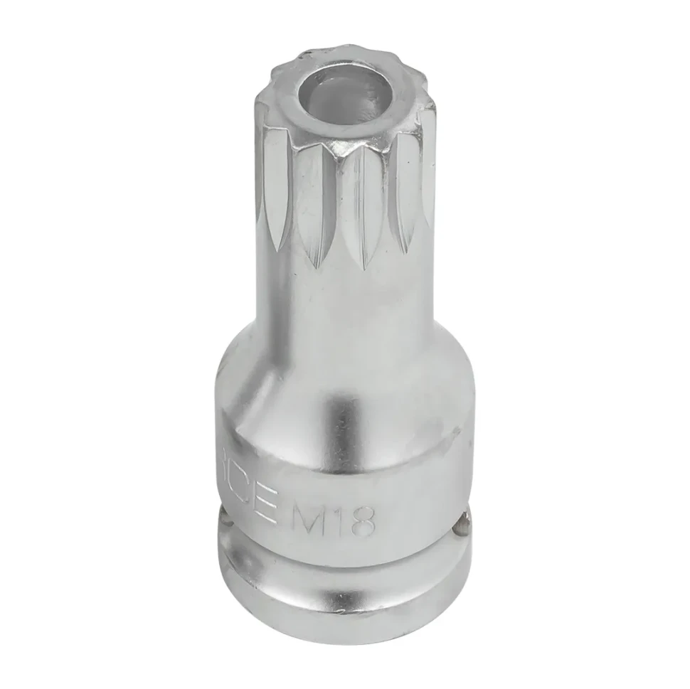 Головка-бита SPLINE, с отверстием M18 (L-60мм)1/2''