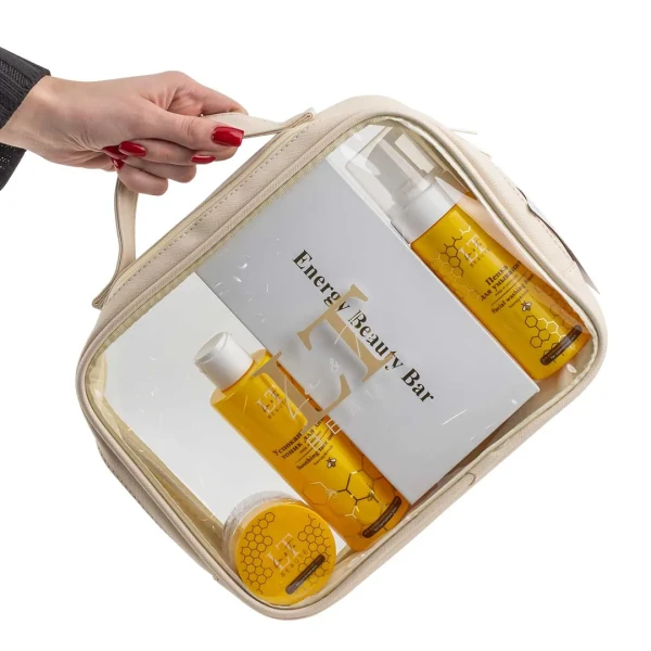 Набор по уходу за лицом для комбинированной кожи(тоник 1206,крем 1220,пенка 1268,массажер бел.уп,сумка-органайзер)