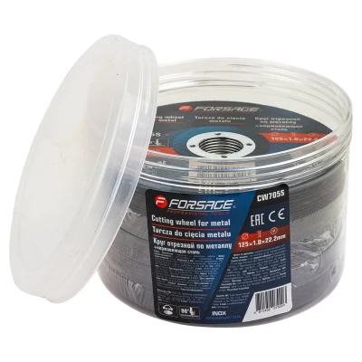 Круг отрезной по металлу и нержавеющей стали 125x1.0x22.2мм (к-т 50 шт)