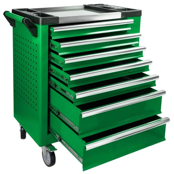 Тележка инструментальная 7-и полочная с металлической накладкой на стол 960х770х450мм