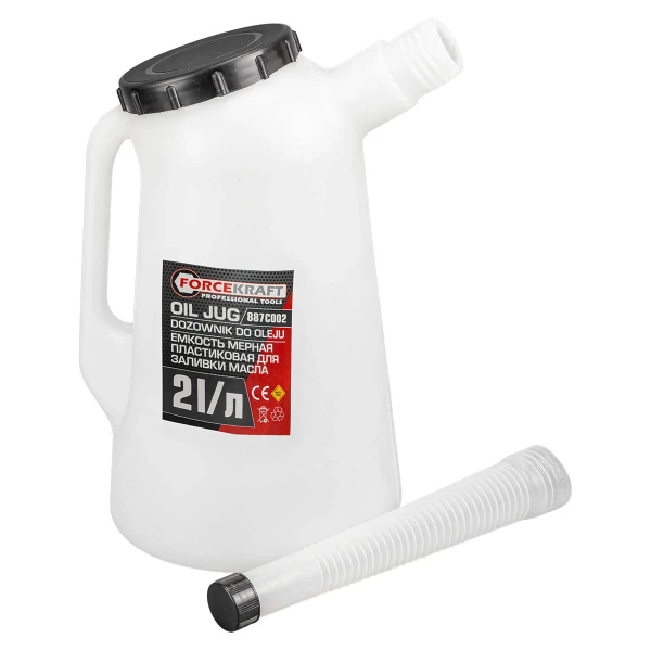 Емкость мерная пластиковая для заливки масла 2л
