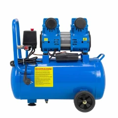 Компрессор поршневой с прямым приводом,2 цилиндра,безмасляный (ресивер 24л, 1.1 кВт, 8 бар, 210л/м, 230В)